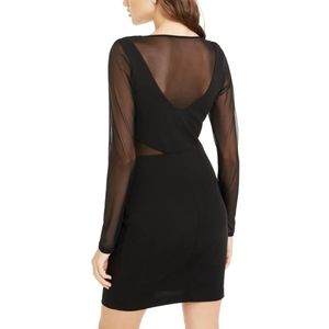 Brand New NWT Teeze Me Black Mini Dress Size 0 Mesh Sheer LBD